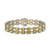 Image 3 : 24.02 ctw Citrine & Diamond Bracelet 14K White Gold - REF-218G2W