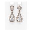Image 1 : 3.54 ctw Diamond Earrings 18K Rose Gold - REF-619H2R
