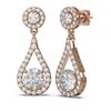 Image 2 : 3.54 ctw Diamond Earrings 18K Rose Gold - REF-619H2R