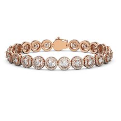 10.39 ctw Diamond Micro Pave Bracelet 18K Rose Gold - REF-787Y8X
