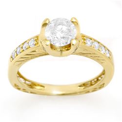 1.10 ctw Certified VS/SI Diamond Ring 14k Yellow Gold - REF-172X2A
