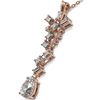 Image 3 : 2.2 ctw Pear Cut Diamond Designer Necklace 18K Rose Gold - REF-429F5M