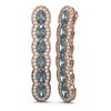 Image 2 : 7.21 ctw Blue Topaz & Diamond Earrings 18K Rose Gold - REF-220H4R