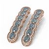 Image 3 : 7.21 ctw Blue Topaz & Diamond Earrings 18K Rose Gold - REF-220H4R