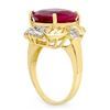 Image 2 : 6.70 ctw Ruby & Diamond Ring 10k Yellow Gold - REF-98Y2X
