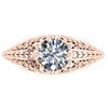 Image 1 : 1 ctw Solitaire Certified VS/SI Diamond Ring Art Deco 14k Rose Gold - REF-294K2Y