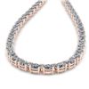 Image 2 : 26 ctw Oval Certified SI Diamond Necklace 18K Rose Gold - REF-4275M2G
