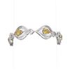 Image 1 : 17.47 ctw Canary Citrine & Diamond Bracelet 18K White Gold - REF-625H3R