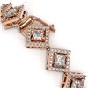 Image 3 : 8.46 ctw Princess Cut Diamond Micro Pave Bracelet 18K Rose Gold - REF-703H2R