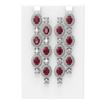 Image 1 : 21.48 ctw Ruby & Diamond Earrings 18K White Gold - REF-889F3M
