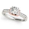 Image 1 : 0.86 ctw Certified VS/SI Diamond Solitaire Ring 18k 2Tone Gold - REF-144H5R
