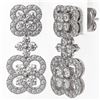 Image 3 : 2.09 ctw Diamond Designer Earrings 18K White Gold - REF-160H2R