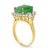 Image 2 : 5.98 ctw Emerald & Diamond Ring 14k Yellow Gold - REF-141K8Y
