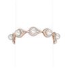 Image 1 : 5.61 ctw Diamond & Pearl Bracelet 18K Rose Gold - REF-498X5A