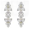 Image 2 : 4 ctw Marquise Cut Diamond Designer Earrings 18K Yellow Gold - REF-418N9F