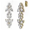 Image 3 : 4 ctw Marquise Cut Diamond Designer Earrings 18K Yellow Gold - REF-418N9F