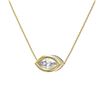 Image 3 : 2 ctw Marquise Diamond Necklace 18K Yellow Gold - REF-828W4H