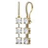 Image 2 : 5.03 ctw Cushion Diamond Earrings 18K Yellow Gold - REF-884W8H