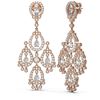 Image 2 : 7.89 ctw Diamond Earrings 18K Rose Gold - REF-838R2K
