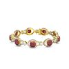Image 3 : 23.95 ctw Ruby & Diamond Bracelet 18K Yellow Gold - REF-890W9H