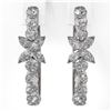 Image 2 : 3 ctw Diamond Designer Earrings 18K White Gold - REF-278K9Y