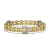 Image 2 : 14.96 ctw Citrine & Diamond Bracelet 14K Yellow Gold - REF-232N4F