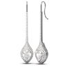 Image 2 : 3.41 ctw Pear Diamond Earrings 18K White Gold - REF-798R5K