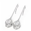 Image 3 : 3.41 ctw Pear Diamond Earrings 18K White Gold - REF-798R5K
