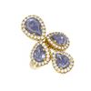 Image 3 : 6.78 ctw Tanzanite & Diamond Ring 18K Yellow Gold - REF-345M5G