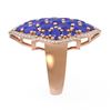 Image 2 : 7.19 ctw Sapphire & Diamond Ring 18K Rose Gold - REF-229G3W