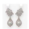 Image 1 : 7.05 ctw Diamond & Pearl Earrings 18K Rose Gold - REF-816A4N