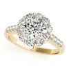 Image 2 : 2.39 ctw Certified VS/SI Diamond 2pc Wedding Set Halo 14k Yellow Gold - REF-354H5R