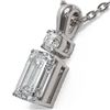 Image 3 : 0.9 ctw Emerald Cut Diamond Designer Necklace 18K White Gold - REF-191K8Y
