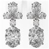 Image 2 : 2.75 ctw Oval Cut Diamond Designer Earrings 18K White Gold - REF-340M3G