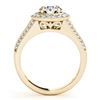 Image 2 : 1.7 ctw Certified VS/SI Diamond Halo Ring 18k Yellow Gold - REF-312N3F