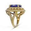 Image 3 : 13.85 ctw Certified Sapphire & Diamond Victorian Ring 14K Yellow Gold - REF-275Y8X