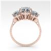 Image 3 : 2 ctw Past Present Future VS/SI Cushion Diamond Ring 18k Rose Gold - REF-435F2M