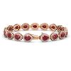 Image 2 : 21.69 ctw Ruby & Diamond Micro Pave Halo Bracelet 10k Rose Gold - REF-336M4G