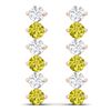 Image 3 : 6 ctw Certified SI/I Fancy Yellow Diamond Earrings 18K Rose Gold - REF-690X2A