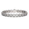 Image 1 : 10.39 ctw Cushion Cut Diamond Micro Pave Bracelet 18K White Gold - REF-878A8N