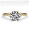 Image 1 : 1.01 ctw Certified VS/SI Diamond Engagment Ring 18k Yellow Gold - REF-286W3H