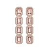Image 1 : 10.73 ctw Morganite & Diamond Micro Pave Halo Earrings 10k Rose Gold - REF-272H5R