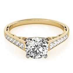 0.85 ctw Certified VS/SI Diamond Ring 18k Yellow Gold - REF-94X3A