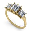 Image 2 : 2.0 ctw Past Present Future VS/SI Princess Diamond Ring 18k Yellow Gold - REF-435H2R