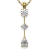 Image 1 : 0.9 ctw Pear Cut Diamond Designer Necklace 18K Yellow Gold - REF-121F2M