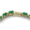Image 3 : 55.5 ctw Emerald & VS/SI Certified Diamond Eternity Necklace 10k Yellow Gold - REF-425W5H