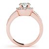 Image 2 : 1.85 ctw Certified VS/SI Diamond Halo Ring 18k Rose Gold - REF-317H3R