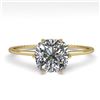 Image 1 : 1.0 ctw VS/SI Cushion Diamond Engagment Ring 18k Yellow Gold - REF-287X4A