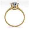 Image 3 : 1.0 ctw VS/SI Cushion Diamond Engagment Ring 18k Yellow Gold - REF-287X4A