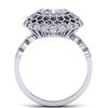 Image 3 : 1.5 ctw Certified VS/SI Diamond Art Deco Ring 14k White Gold - REF-334H6R